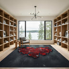 Grit Red Cracked Heart Rug