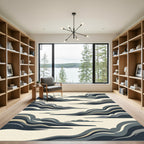 Minimalist Stormy Gray Abstract Cloud Rug