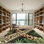 Lush Tropical Leopard Spot Jungle Rug