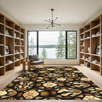 Serpent Scale Earth Tone Onyx Mosaic Rug
