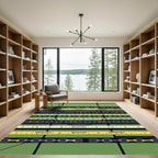 Graphic Sage Green Chain Link Rug