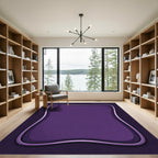 Deep Purple Organic Contour Rug