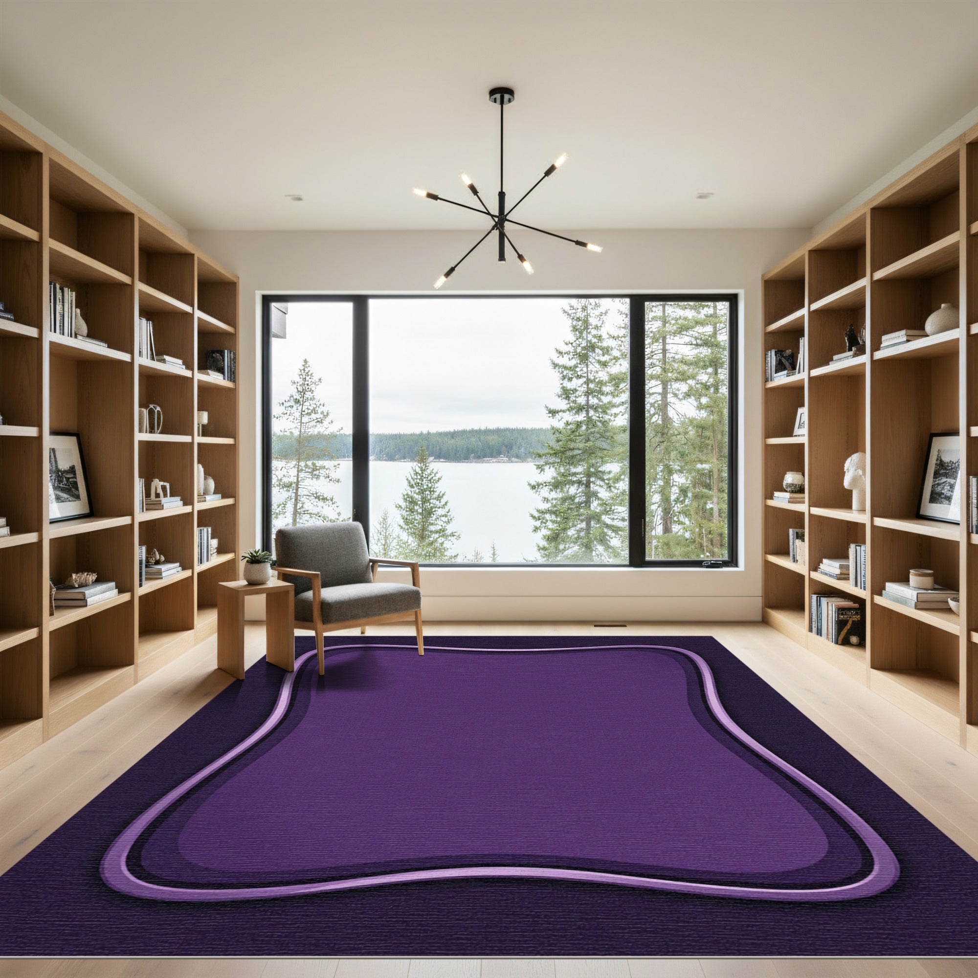 Deep Purple Organic Contour Rug
