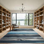 Coastal Navy Sea Ocean Timber Planks Rug