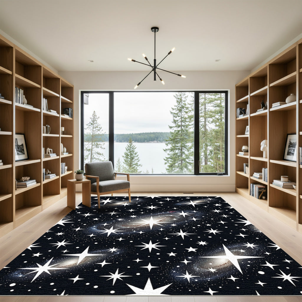 Celestial Starry Night Galaxy Rug
