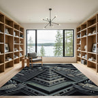 Ancient Stone Pyramid Wings Shield Rug