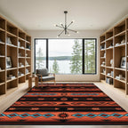Earthy Sunset Southwest Geometric Arrow Rug