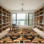 Earthy Tone Adobe Village Graphic Rug
