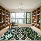 Emerald Green Diamond Chain Locket Rug