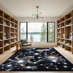 Cosmic World Map Dragon Constellation Rug