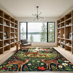 Majestic Woodland Deer Autumn Forest Rug
