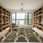 Gilded Archway Mountain Landscape Rug