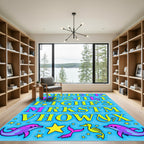 Alphabet Soup Dolphins Sea Creatures Rug