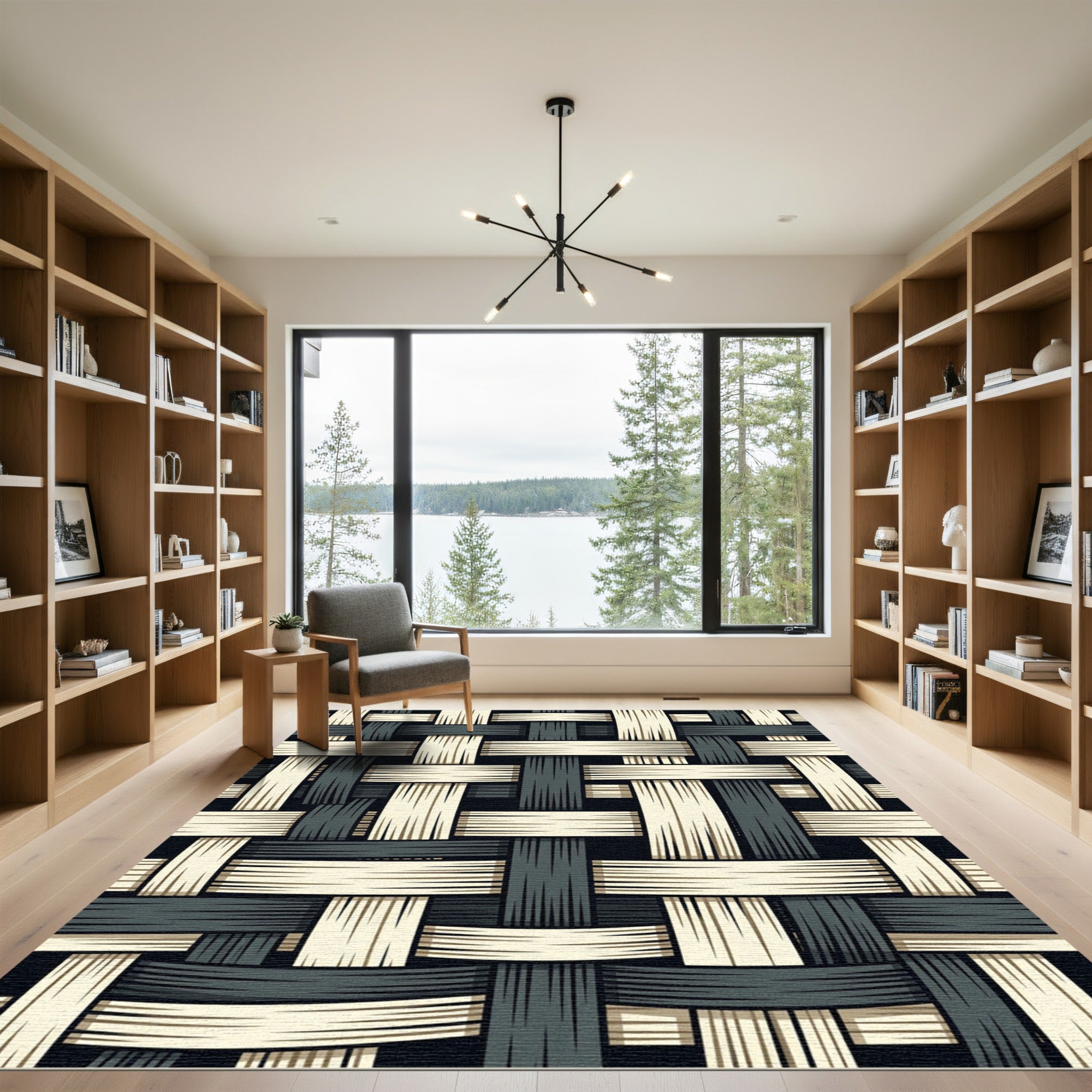 Monochromatic Woven Texture Rug