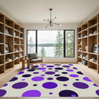 Violet Purple Dotted Scatter Rug