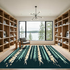 Minimalist Forest Birch Grove Rug