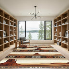 Earthy Southwest Landscape Chevron Stripe Rug