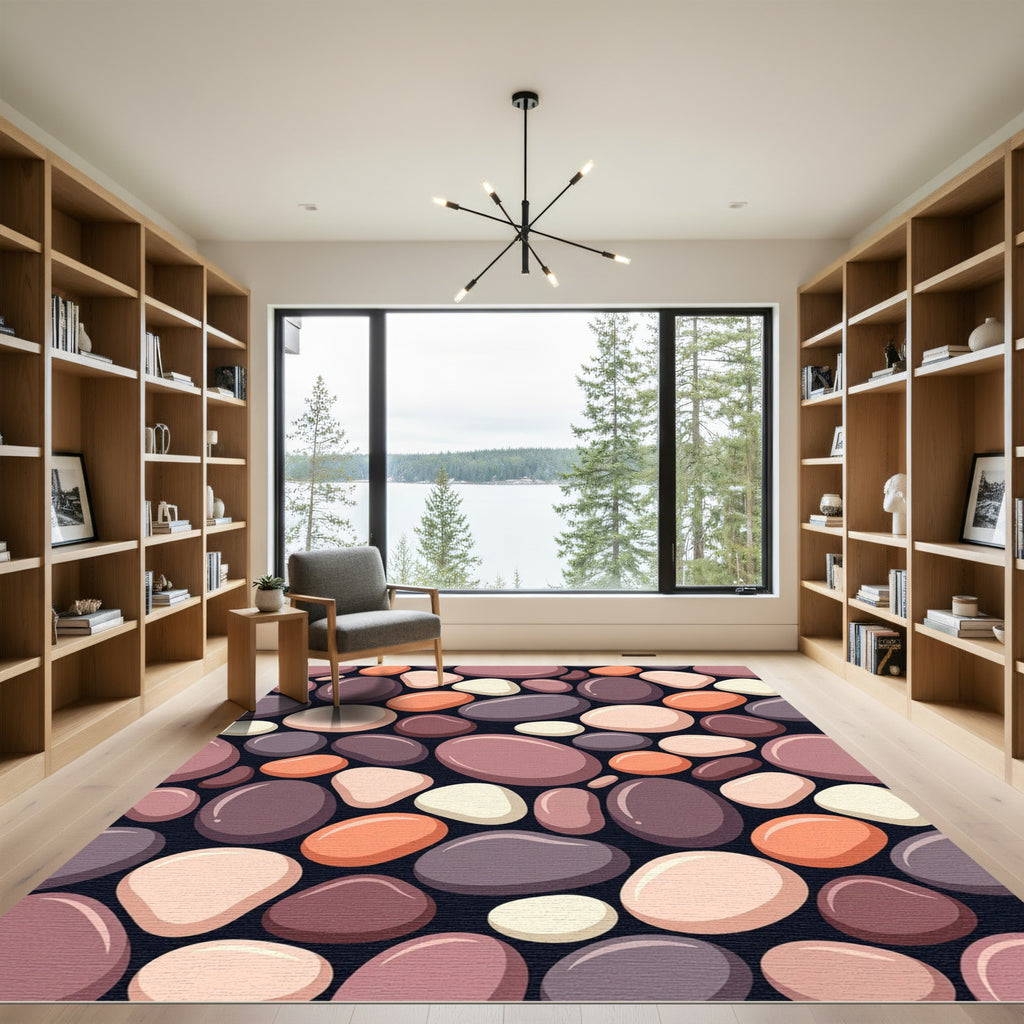 Smooth Pebble Cluster Color Blend Rug