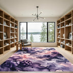 Ethereal Amethyst Berry Smoke Swirl Rug