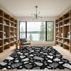Monochromatic Terrazzo Stone Splash Rug