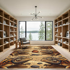 Desert Lizard Duo Ancient Pottery Art Rug