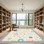 Whimsical Colorful Playful Repeating Motifs Rug