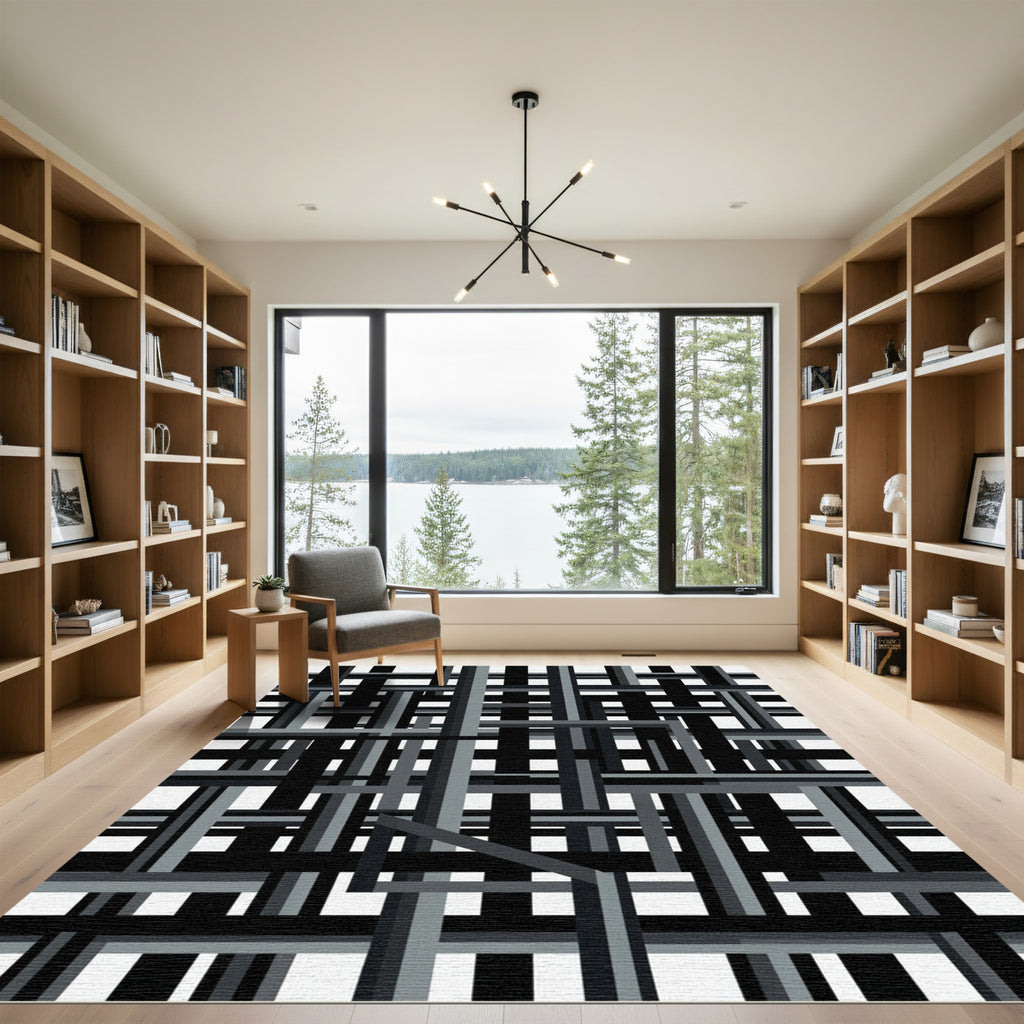 Monochromatic Linear Abstract Grid Rug