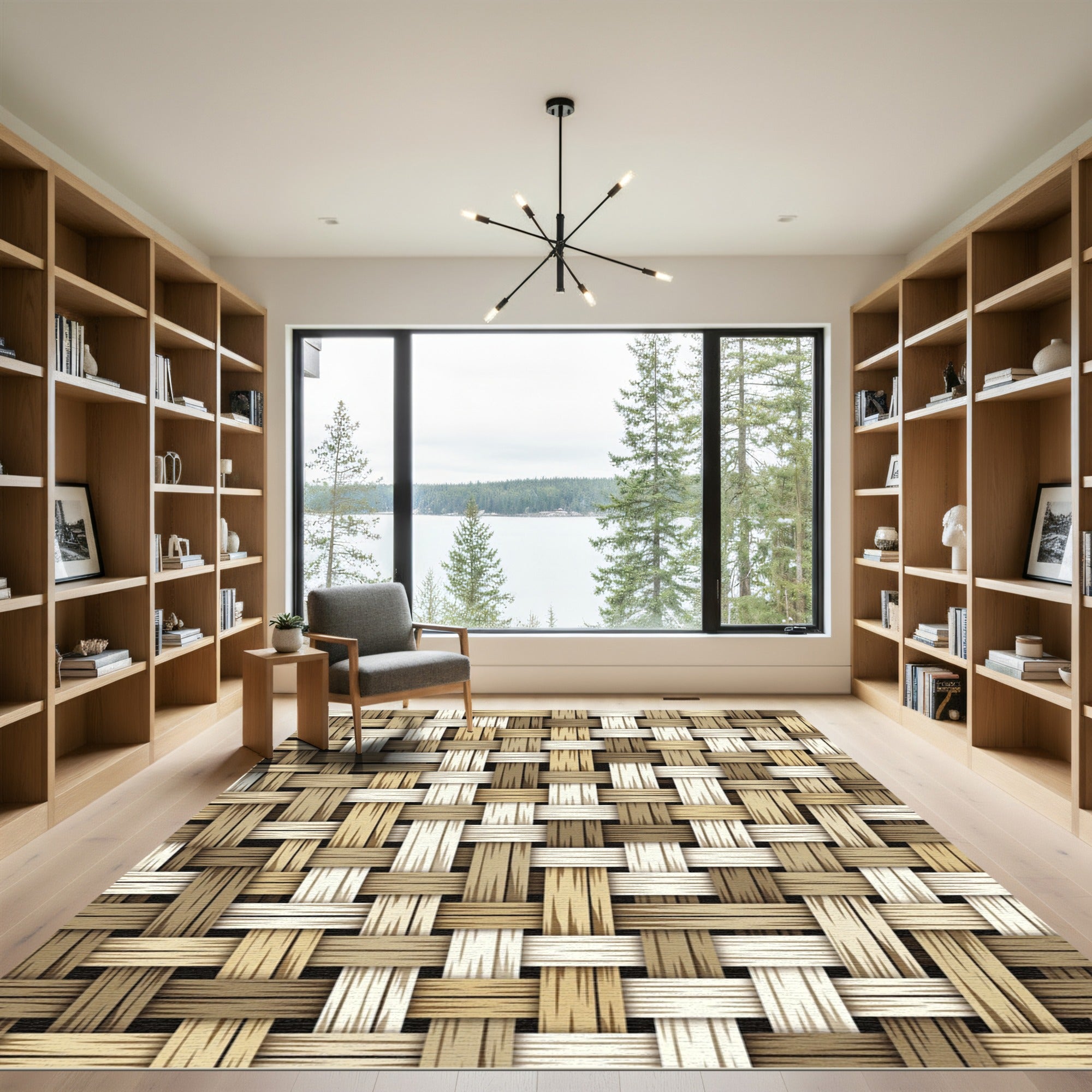 Earthy Tone Woven Texture Rug