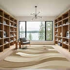 Abstract Sand Dune Wavy Line Rug