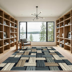 Woven Wood Grain Texture Rug