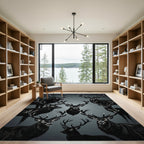 Dark Elegance Majestic Deer Portrait Rug