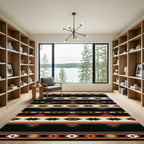 Southwestern Earth Tone Geometric Striped Rug