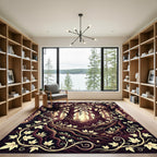 Enchanted Forest Golden Vine Woodland Rug
