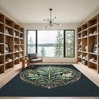 Sage Botanical Acanthus Circular Medallion Rug