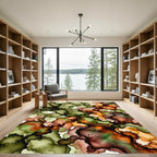 Earthy Tones Organic Fluid Abstract Rug