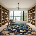 Vibrant Tropical Reef Fish Oceanscape Rug