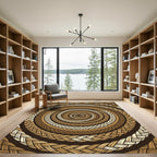 Braided Swirl Earth Tone Rug