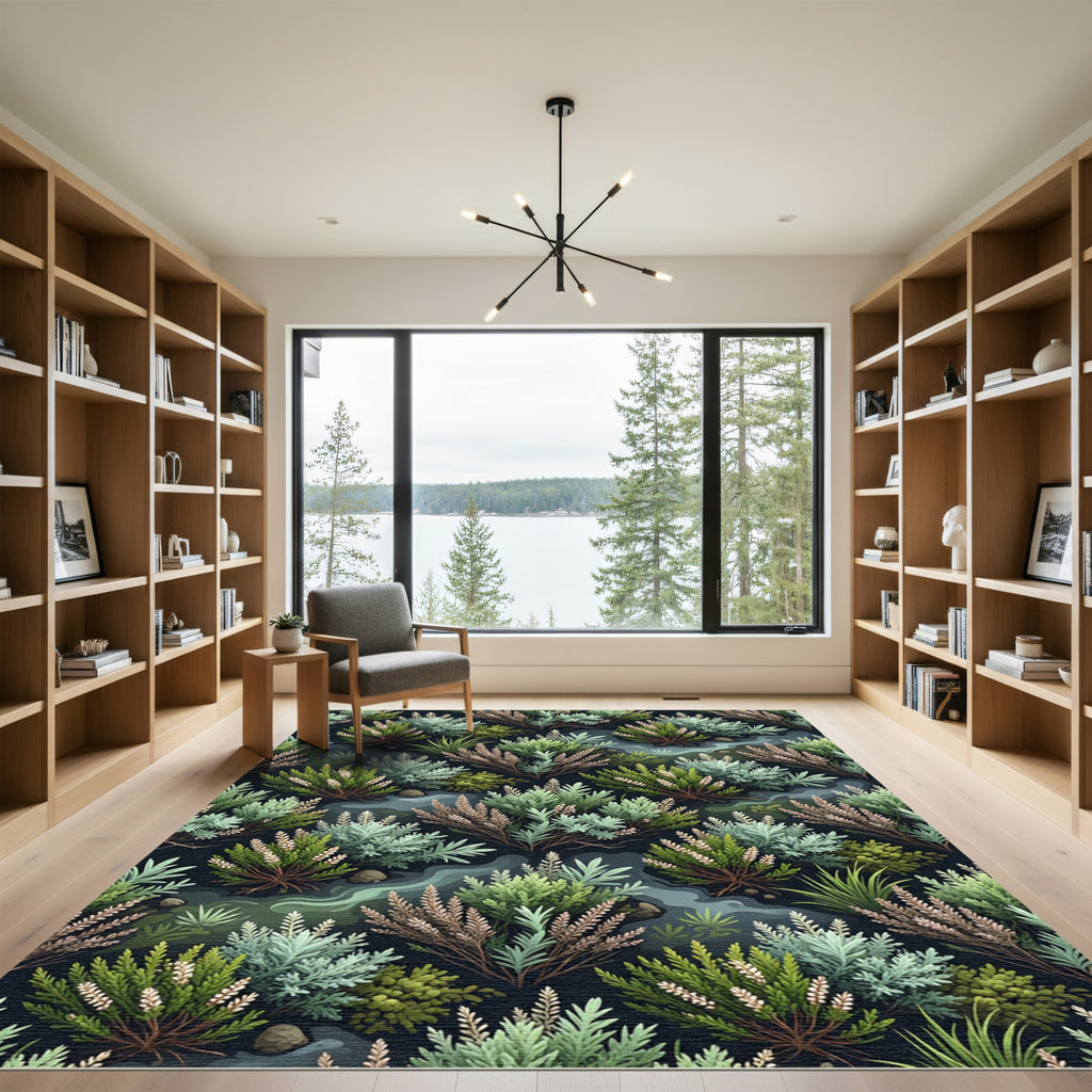 Botanical Sage and Heather Meadow Rug