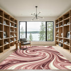 Rose Swirl Marble Composition Rug