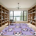Playful Gray Tabby Kitten Collage Rug
