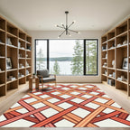 Geometric Intersecting Sienna Weave Rug