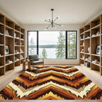 Earthy Tones Zigzag Chevron Rug
