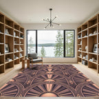 Art Deco Sunburst Fan Arches Rug