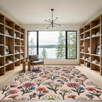 Pink And Orange Floral Medley Rug