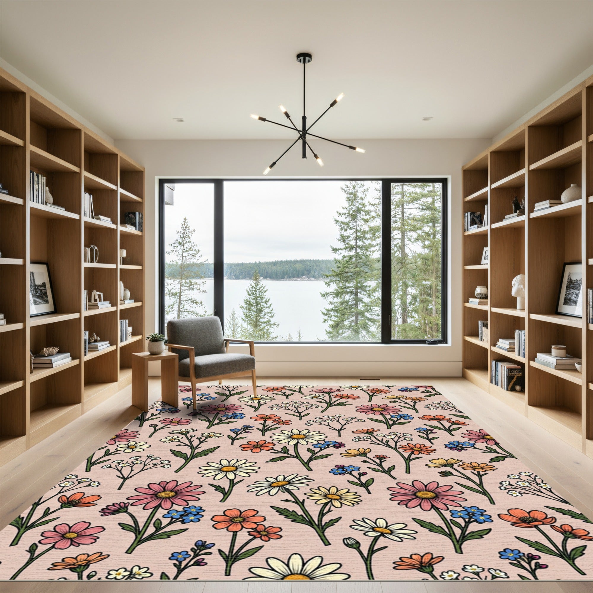 Pink And Orange Floral Medley Rug