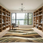 Earthy Tone Abstract Dune Grass Rug