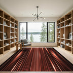 Tangerine Vertical Gleam Stripes Rug