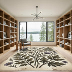 Vintage Lavender Floral Botanical Arrangement Rug