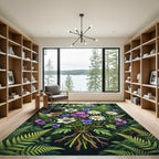 Woodland Meadow Wildflower Bouquet Rug