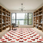 Crimson Hearts Repeating Array Rug